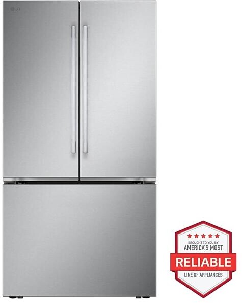 LG LRFLC2726S 36 inch Smart Counter-Depth MAX French Door Refrigerator with 26.5 cu. ft. Capacity, Internal Water Dispenser, Ice Maker and ENERGY STAR Qualified in PrintProof Stainless Steel