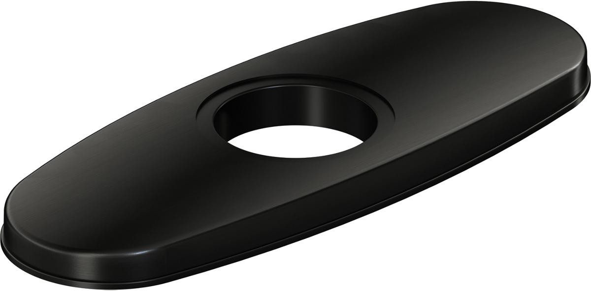 3-Hole Bar Faucet Deck Plate/Escutcheon Black Stainless BK