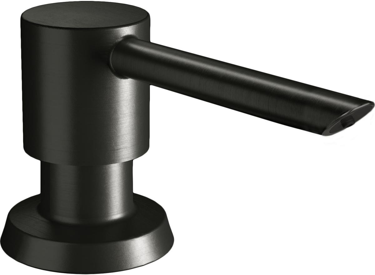 1-15/16" x 2-5/8" x 2-5/8" Soap / Lotion Dispenser Black Stainless