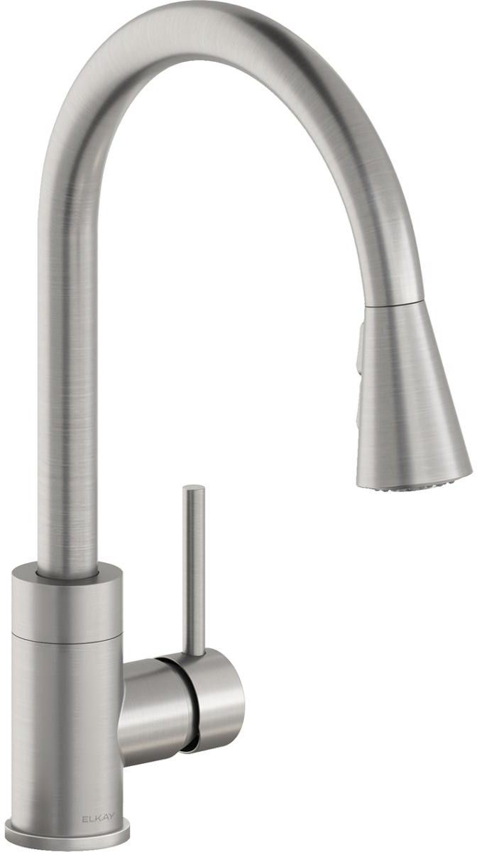 Avado Single Hole Kitchen Faucet with Pull-down Spray and Forward Only Lever Handle Lustrous Steel