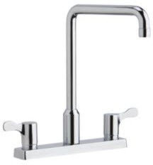 Faucet,Single Supply Inlet,13" Spout, Lever Handle, 8" Mount, 3 Hole Residential / Commercial