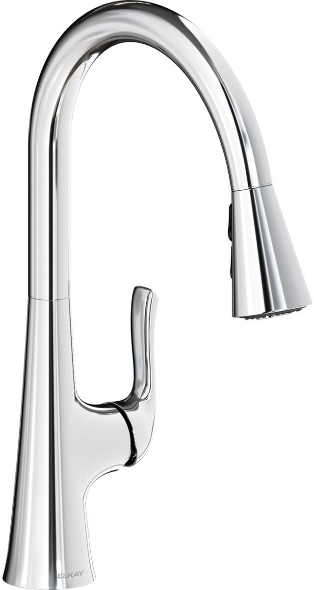 Harmony Single Hole Kitchen Faucet with Pull-down Spray and Forward Only Lever Handle Chrome
