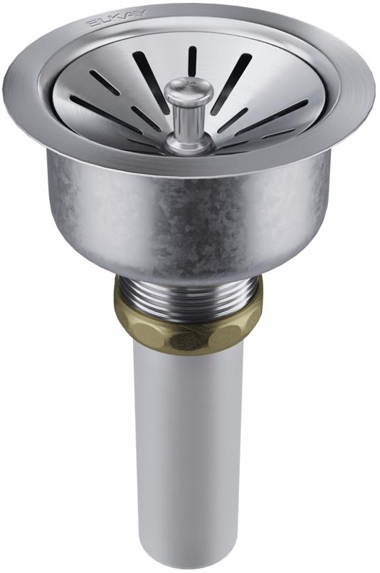 1-1/2" O.D Pipe Dia., Stainless Steel, Drain, Strainer