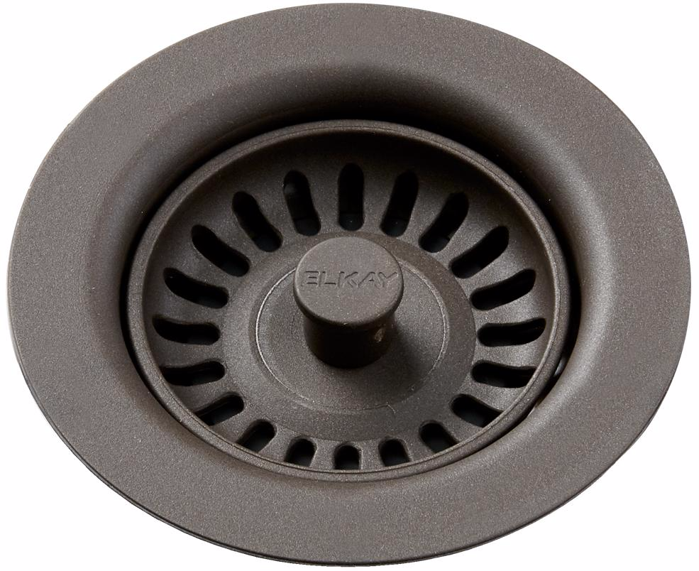 LKQS35CN Polymer Drain Fitting with Basket Strainer & Rubber Stopper Chestnut