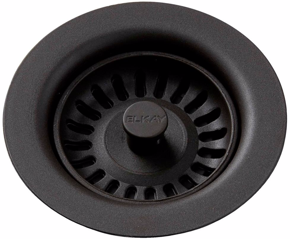 LKQS35MC Polymer Drain Fitting with Removable Basket Strainer & Rubber Stopper - Mocha