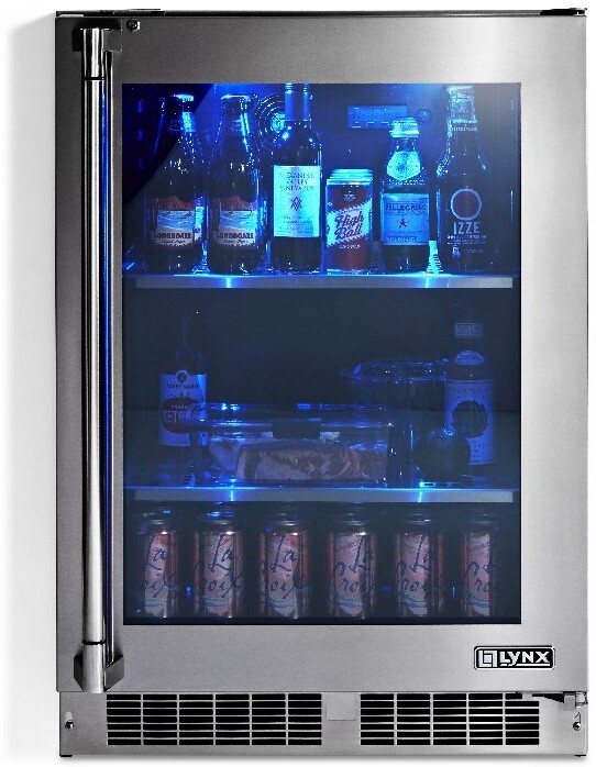 24 Inch 24"" Built In Undercounter Counter Depth Compact All-Refrigerator - Lynx LN24REFGR