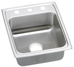 Lustertone Stainless Steel 17 X 20 X 4 Single Bowl Top Mount Ada Sink