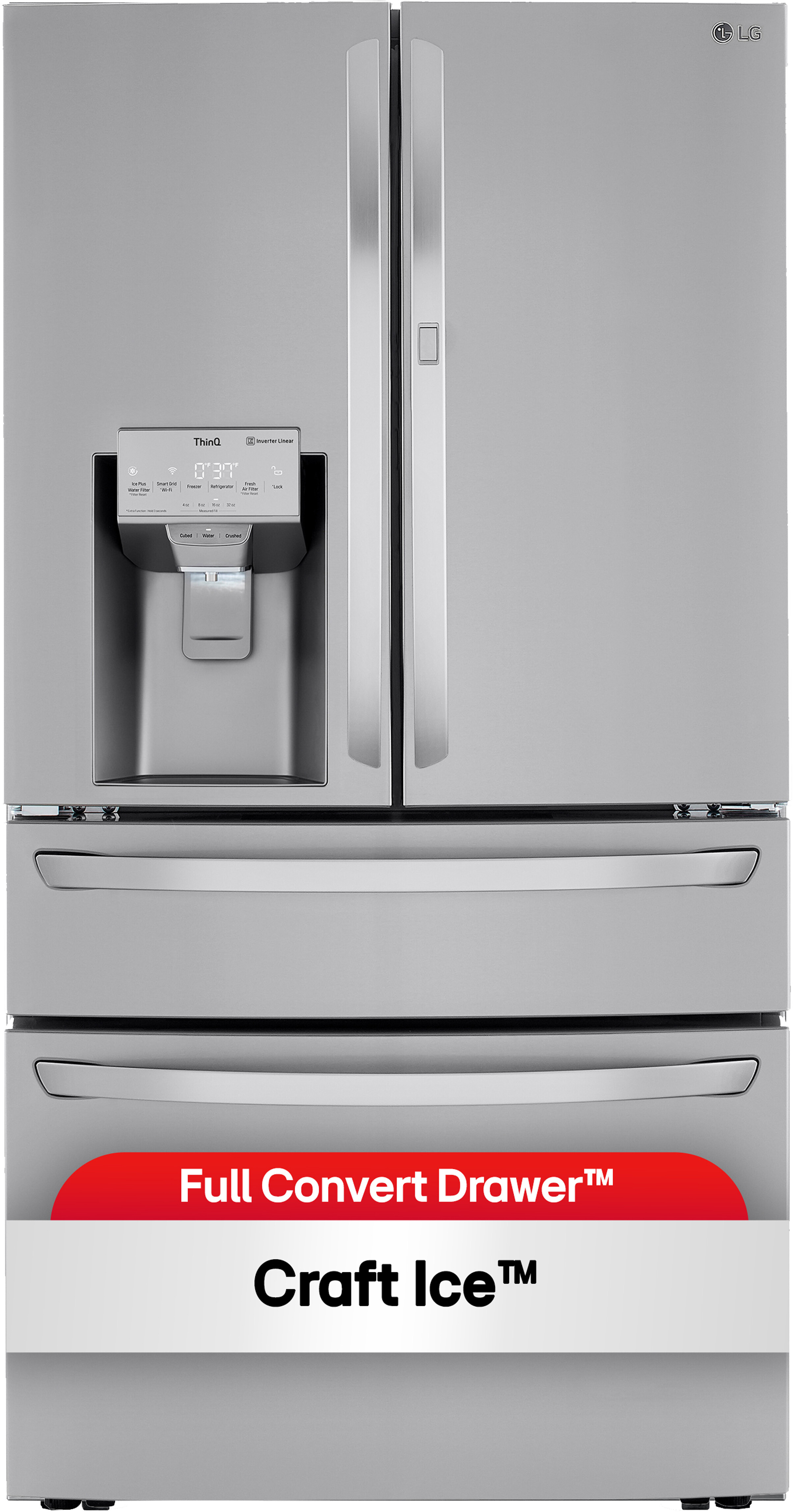 LG 36 Inch 36" French Door Refrigerator LRMDS3006S on Fridge.com