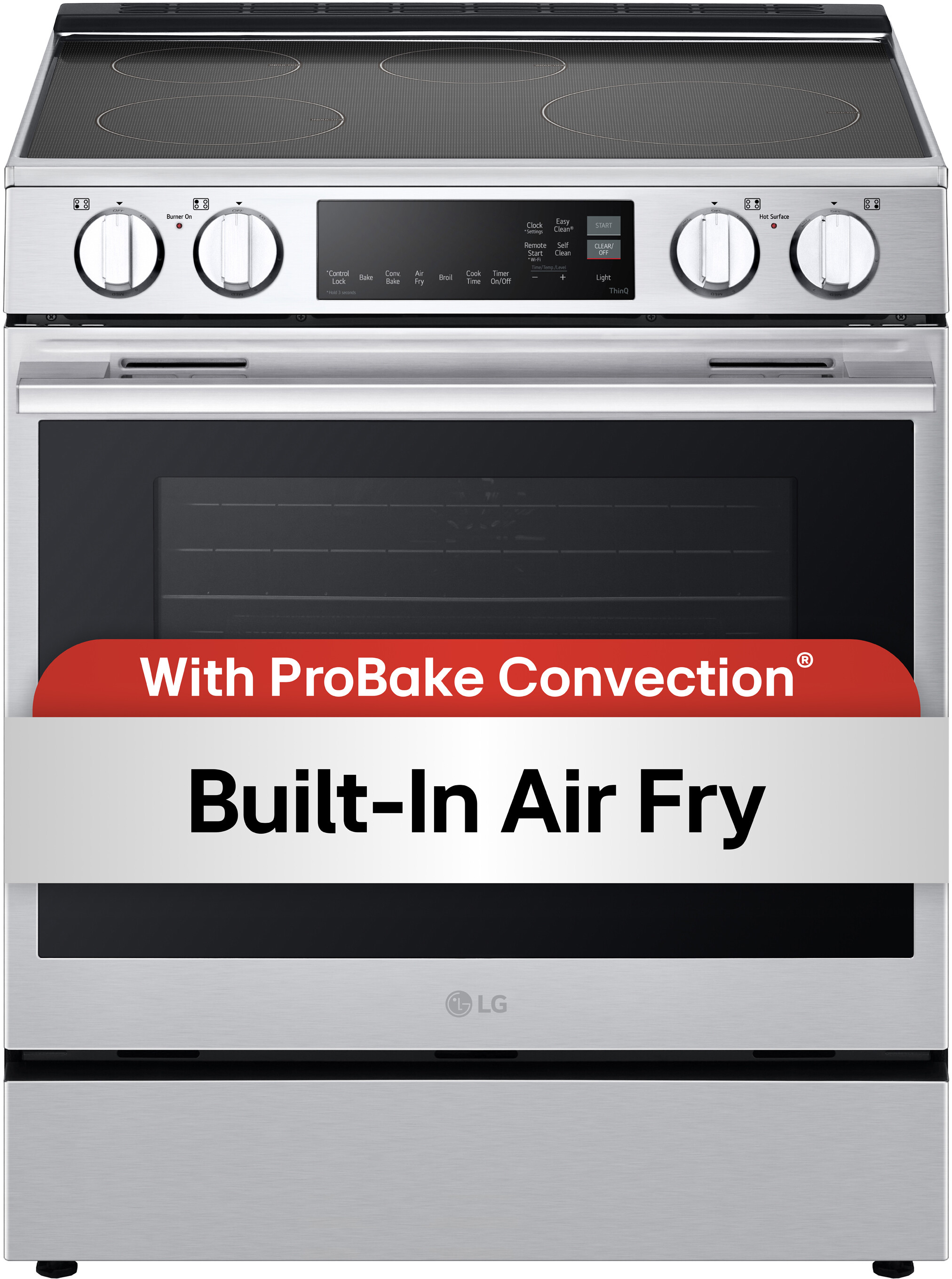 LG Smart Induction Slide-In Range with ProBake Convection® and Air Fry, Print Proof Stainless Steel, 6.3 cu. ft.