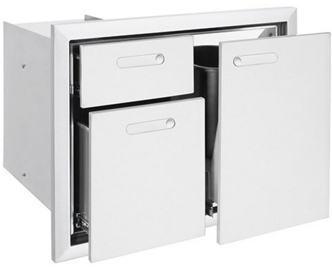 Lynx LTA304 Ventana Trash Drawers Combo Unit, Quick Clean-Up, Quick Cleaning, in Stainless Steel