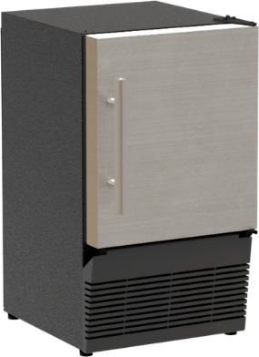 Marvel MACR214SS01B 14 inch Compact Crescent Ice Machine with up to 23 lb Daily Production, 12 lb Storage Capacity, Pump/Drain Not Required (Stainless Steel)