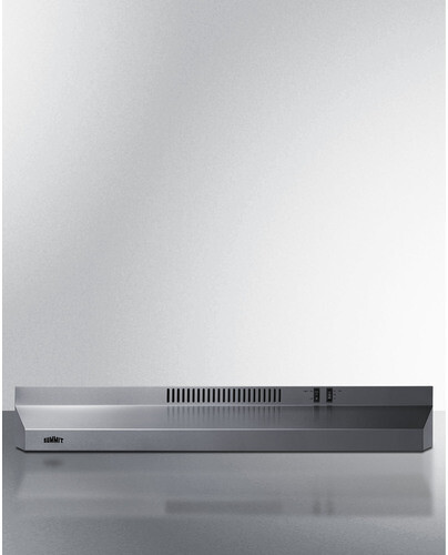 Summit H36RSS 36" Under Cabinet Convertible Range Hood - Stainless Steel Finish, 2-Speed Fan, Convertible Ventilation