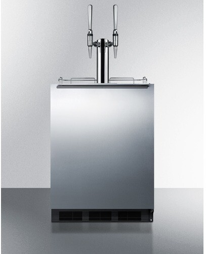 Summit SBC58BLBIADANCFTWIN 24" Wide Built-In Coffee Kegerator, Ada Compliant - Commercial Grade, Dual Tap Kit, Nsf-7 Listed, Made In Europe
