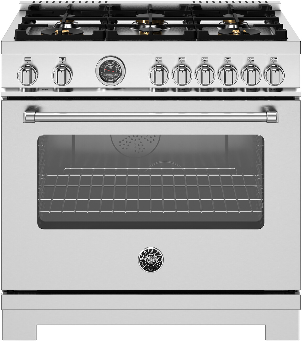 Master 36"" Dual Fuel Liquid Propane Range - Bertazzoni MAS366BCFEPXTLP