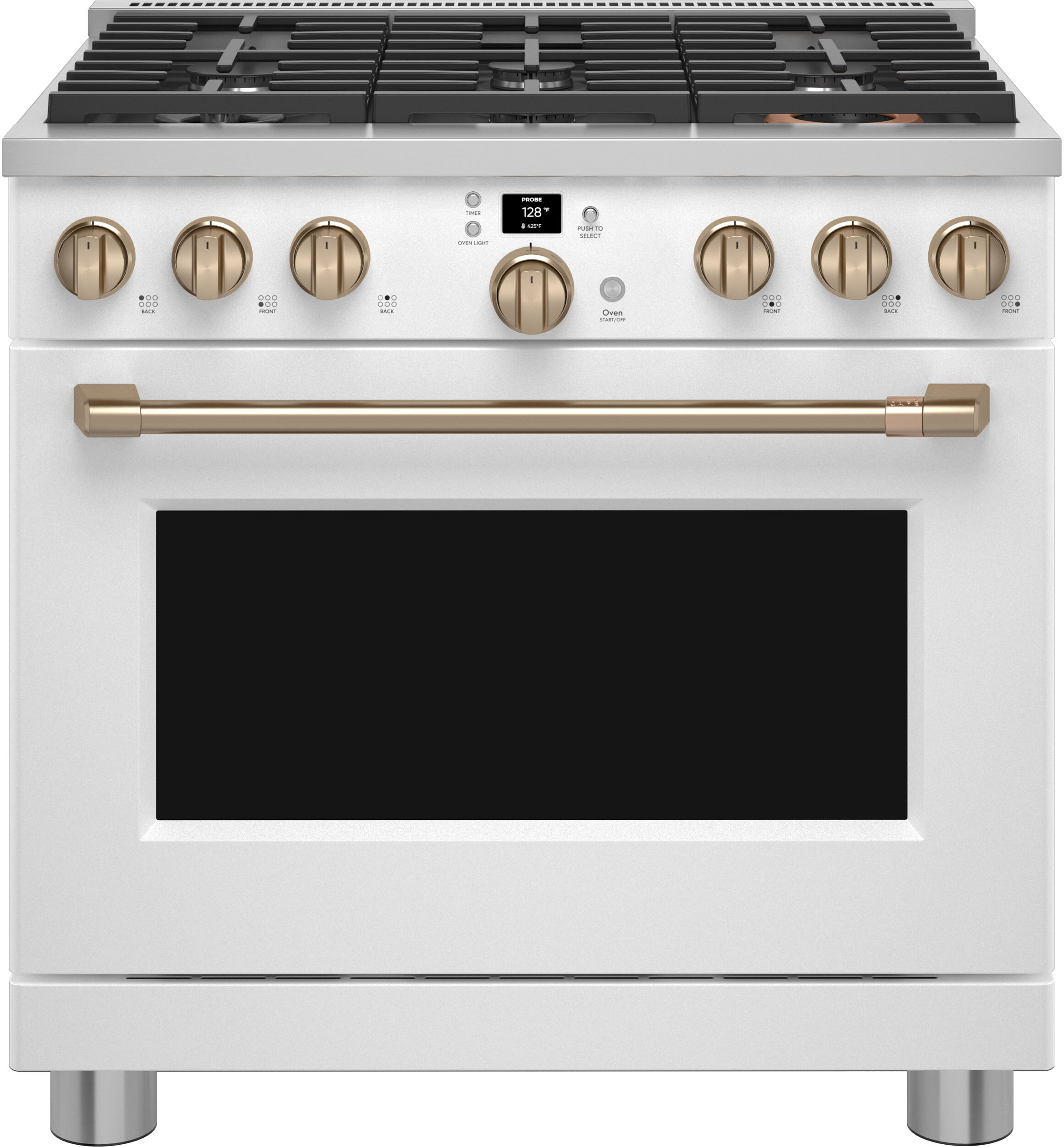 Professional 36"" Freestanding Natural Gas Range - Cafe CGY366P4TW2