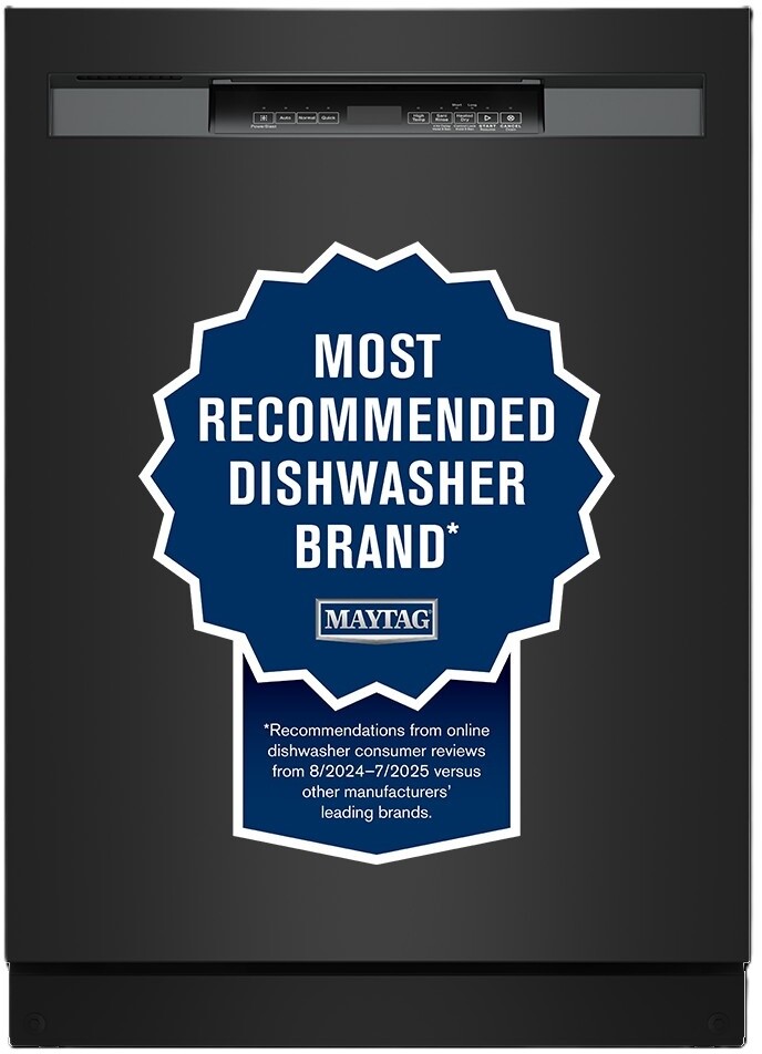 Maytag MDFS3924RB 24 inch Built-In Top Control Dishwasher with 14 Place Settings, Quick Dry Basket, Heated Dry, PowerBlast cycle  (Black)