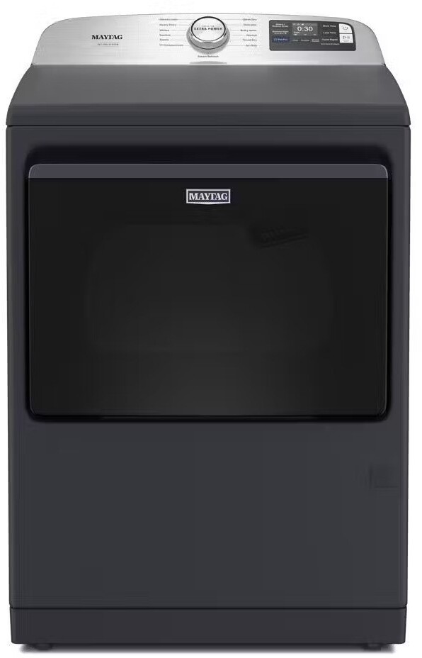 Maytag MED7205RF 27 Inch Smart Electric Dryer with 7.4 cu. ft. Capacity, Pet Pro System, Wrinkle Prevent Option, Sanitize Cycle, Lint Trap, Advancing Moisture Sensing (Midnight Steel)