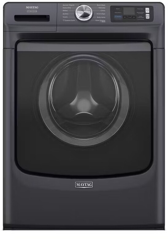 Maytag MFW7020RF 27 inch Smart Pet Pro Front Load Washer with 5 cu. ft. Capacity, Pet Pro Option, Steam Option, Extra Power, Sanitize Cycle (Midnight Steel)