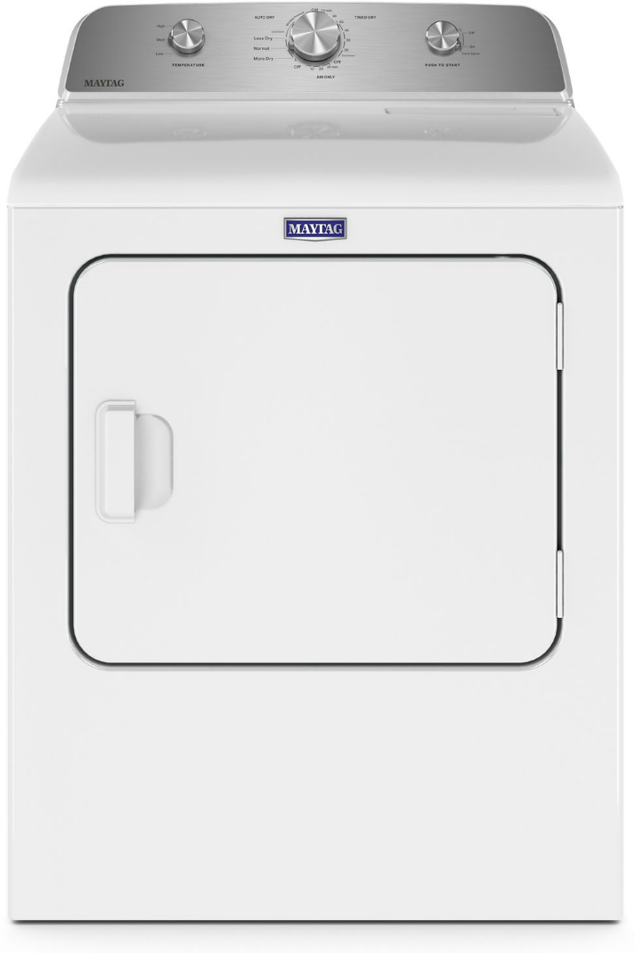 Maytag MED4500MW 29 inch Electric Dryer with 7 cu. ft. Capacity, 7 Cycles, Interior Drum Light, Powder Coated Drum, Wrinkle Prevent Phase, in White