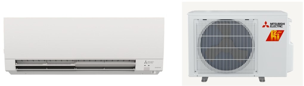 Mitsubishi Electric 12,000 BTU Single Zone Wall Mount Ductless Split System MITHH12KSINGLE