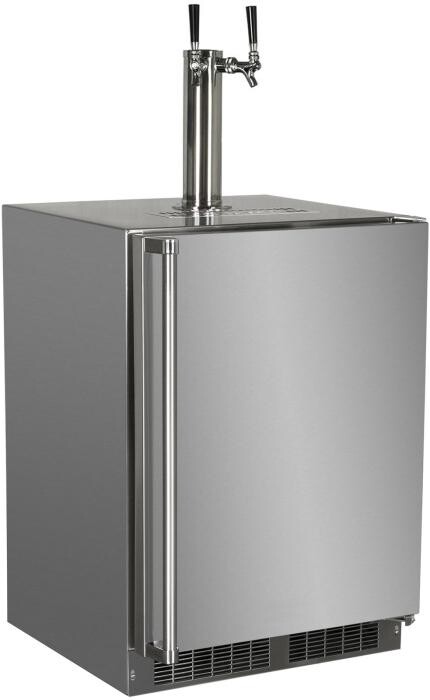 Marvel MOKR124SSB1A 24 inch Outdoor Dual Tap Built-In Beer Dispenser with 5.7 cu. ft. Capacity, in Stainless Steel