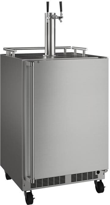 Marvel MOKR224SSB1A 24 inch Outdoor Dual Tap Mobile Beer Dispenser with 5.7 cu. ft. Capacity, in Stainless Steel