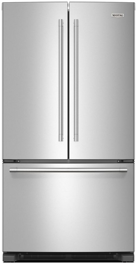 Maytag 36 In. Wide French Door Refrigerator W/ Interior Ice And Water, 25 Cu. Ft. In Fingerprint Resistant Stainless Steel