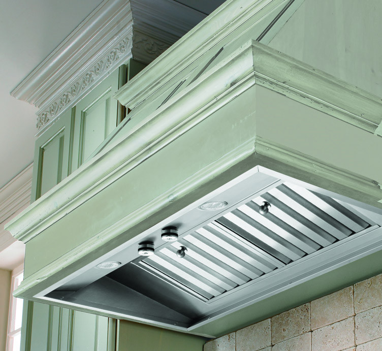 Vent-a-Hood M46SLDSS MSLD 46 inch M Line Wall Mounted Insert Liner with Halogen Lighting, Baffle Filters (Blowers Sold Separately)