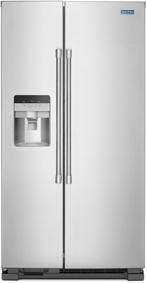 Maytag - 36 in. Wide 24.5 cu. ft. Side-by-Side Refrigerator - Fingerprint-Resistant Stainless Finish — FIN-0018191 | Fridge.com