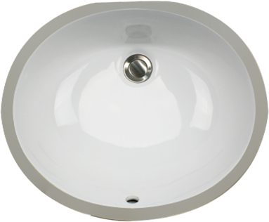 Nantucket Sinks Great Point Collection Undermount Vitreous China Oval Sink UM17X14WK