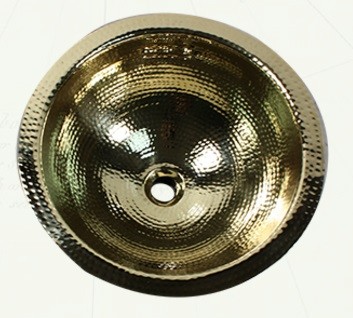 Nantucket Sinks Brightwork Home Collection Undermount Brass Round Sink ROB