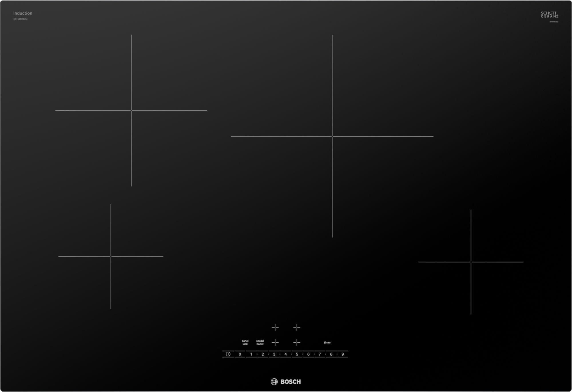 Bosch - 500 Series Built-In Electric Induction Cooktop with 4 elements