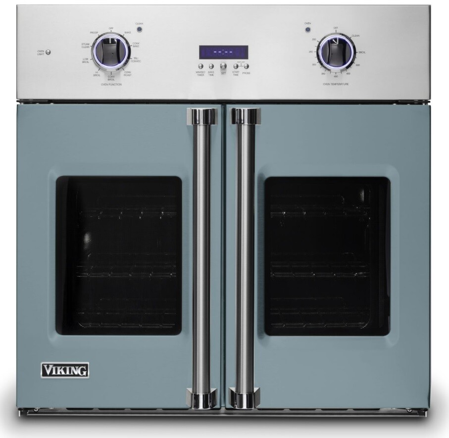 Viking VSOF7301NS 7 Series 30 inch French-Door Single Electric Thermal Convection Oven with 4.7 cu. ft. Capacity (November Sky)