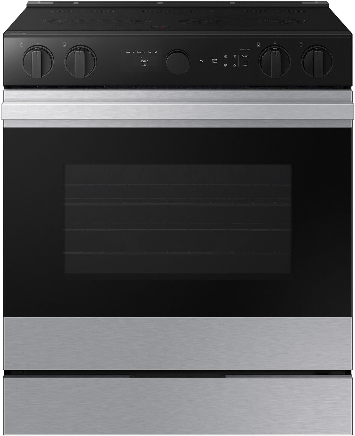 Samsung - Bespoke 6.3 Cu. Ft. Slide-In Electric Range with Smart Oven Camera