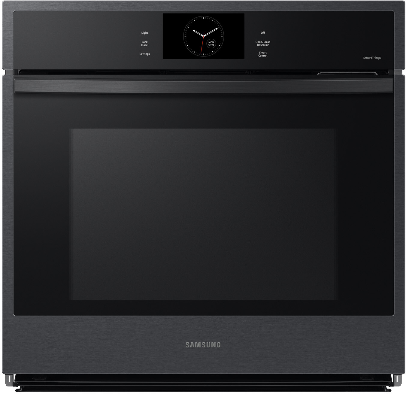 Samsung NV51CG600SMT 30 inch Smart Single Wall Oven with 5.1 cu. ft. Capacity, Steam Cook, Air Sous Vide, No-preheat Air Fry and Dual Convection (Matte Black Steel)