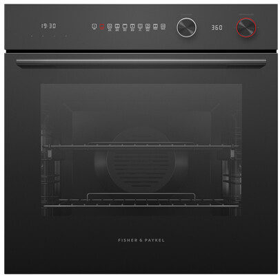Fisher & Paykel OB24SACGB5 24" Series 5 Contemporary Oven - Black Glass Finish, 9 Versatile Functions, Unisex