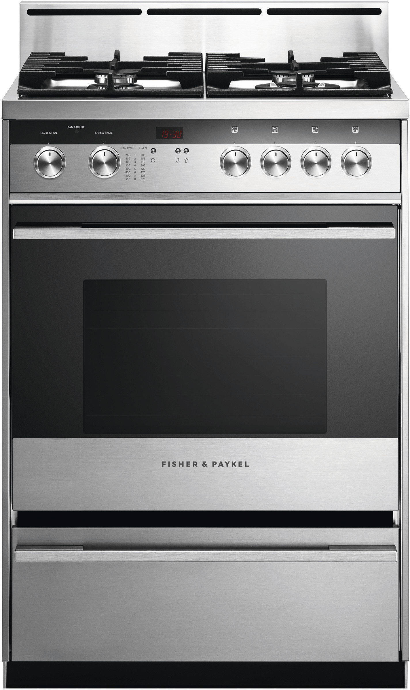 Fisher & Paykel Series 5 Contemporary 24"" Freestanding Natural Gas Range OR24SDMBGX2N -  OR24SDMBGX2 N