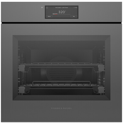 Fisher & Paykel OS24SAMHUNG5 24" Series 11 Minimal Handleless Combi-Steam Oven with Grey Glass Finish, Steam Cooking, Convection Cooking, Unisex