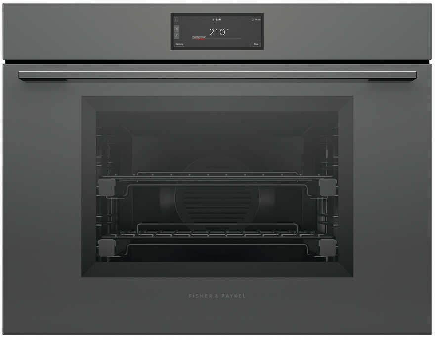 Fisher & Paykel - 30" Single Combination Steam Oven, 6.8" Touchscreen - Minimal Grey - Gray
