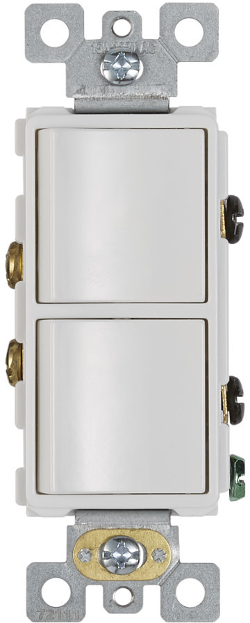 267497 2 Function Rocker Switch Wall Control, White