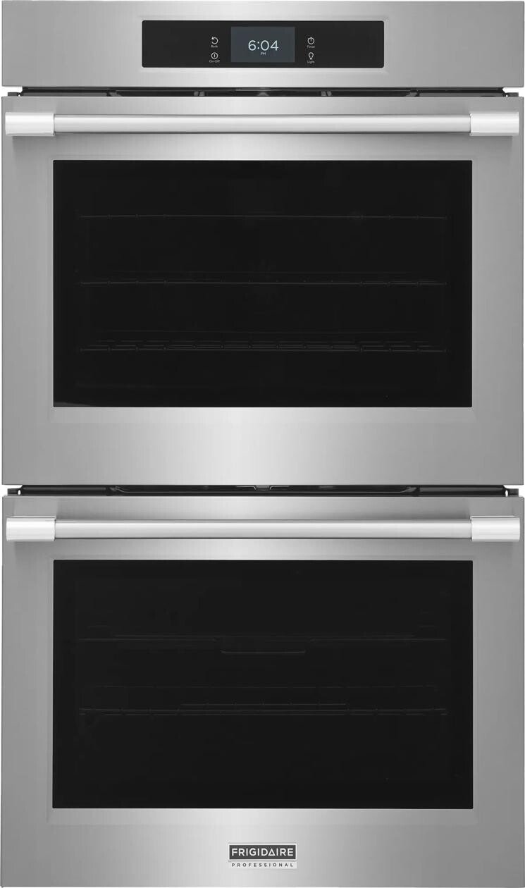 Frigidaire PCWD3085AF Professional 30 inch Smart Double Wall Oven with 10.6 cu. ft. Capacity, Stone-Baked Pizza Mode, Total Convection, No Preheat and Temperature Probe in Stainless Steel
