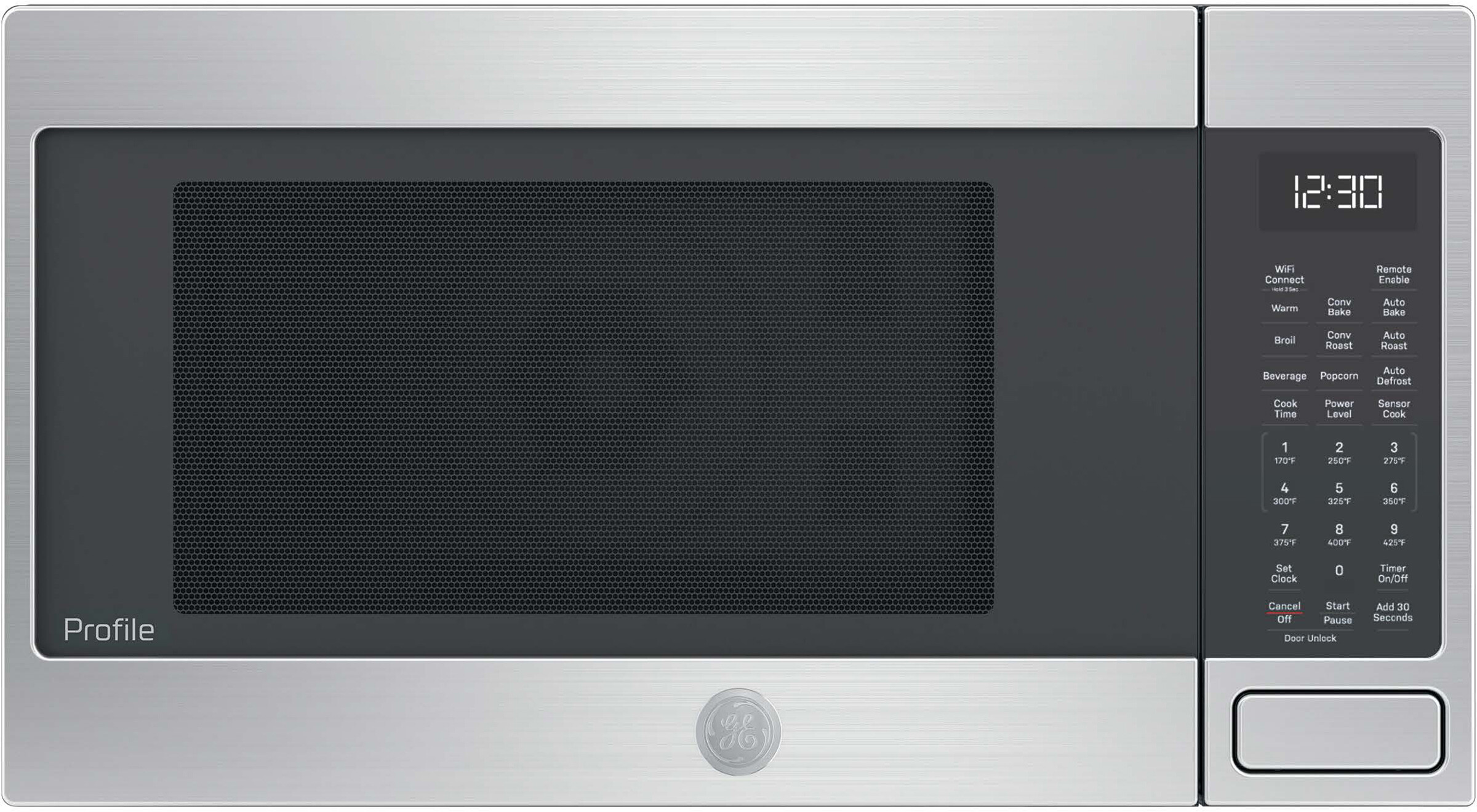 GE Profile PCWK15C1WSS 22 Inch Smart Countertop Microwave with 1.5 cu. ft Capacity, Child Lock, Wi-Fi Connect, Sensor Cook in Stainless Steel
