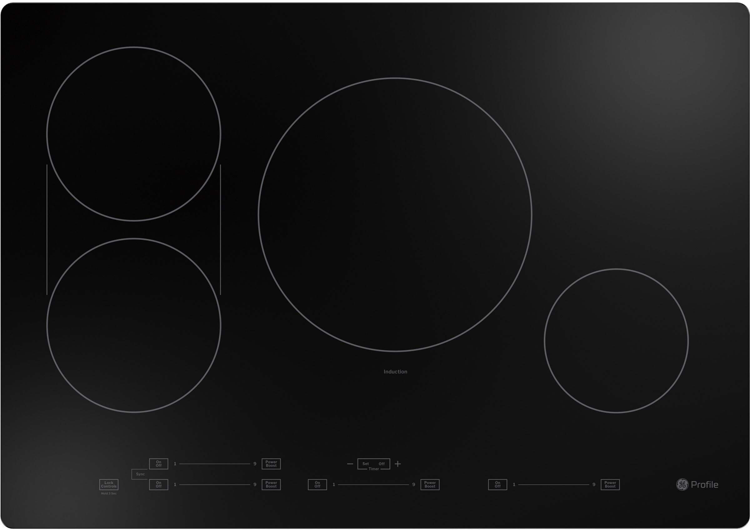 GE Profile 30" Induction Frameless Cooktop PHP6030DWBB