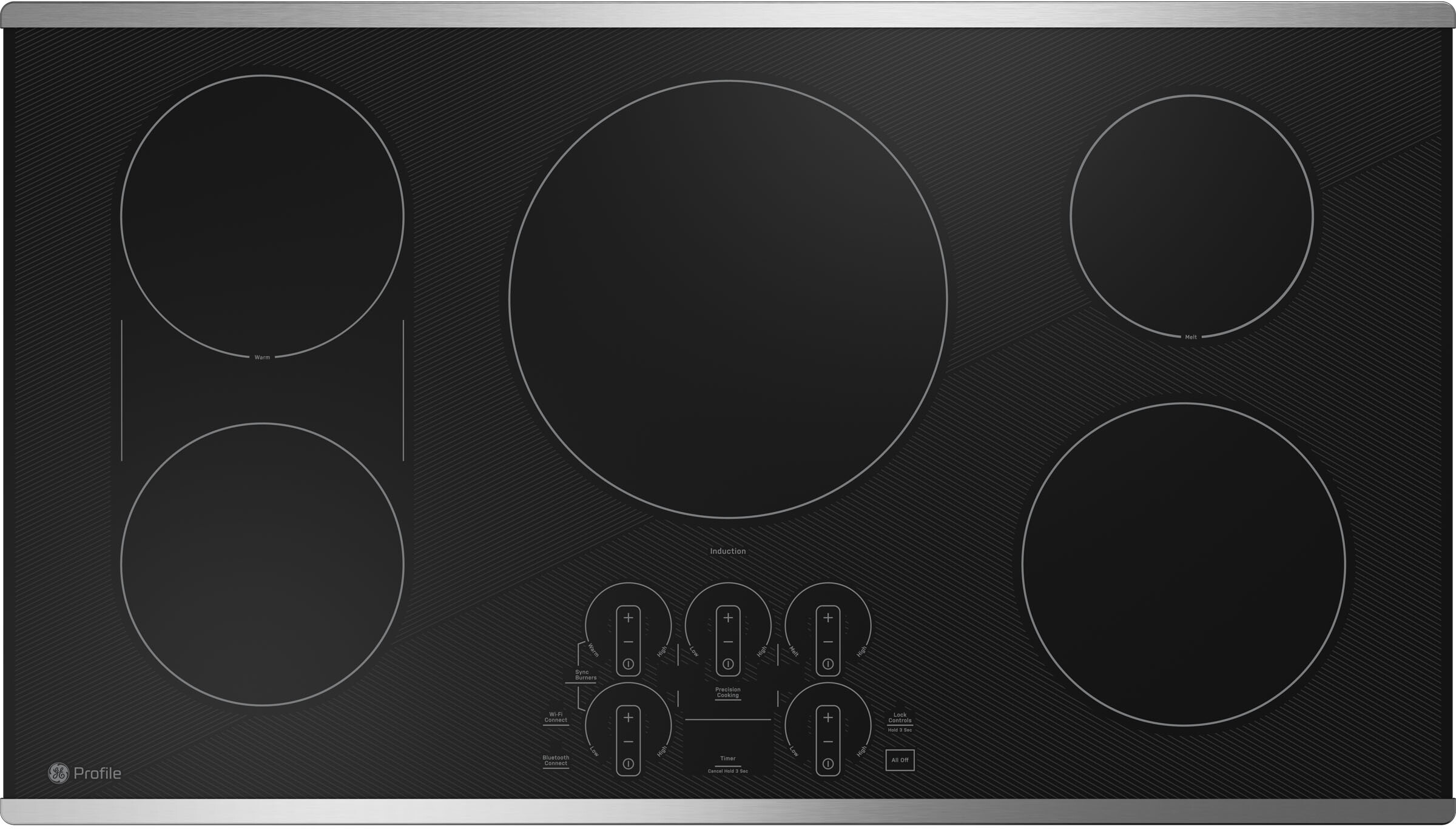 Profile 36"" Induction Drop-In Cooktop - GE PHP9036STSS