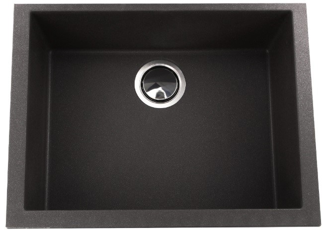 Nantucket Sinks Plymouth Collection Undermount Granite Composite Rectangle Sink PR2418BL