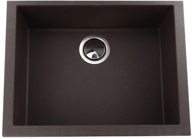 Nantucket Sinks Plymouth Collection Undermount Granite Composite Rectangle Sink PR2418BR