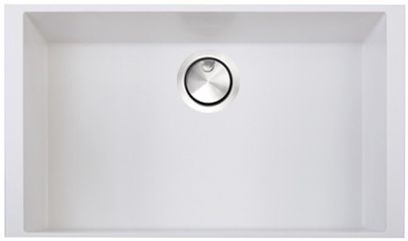 Nantucket Sinks Plymouth Collection Undermount Granite Composite Rectangle Sink PR3018W