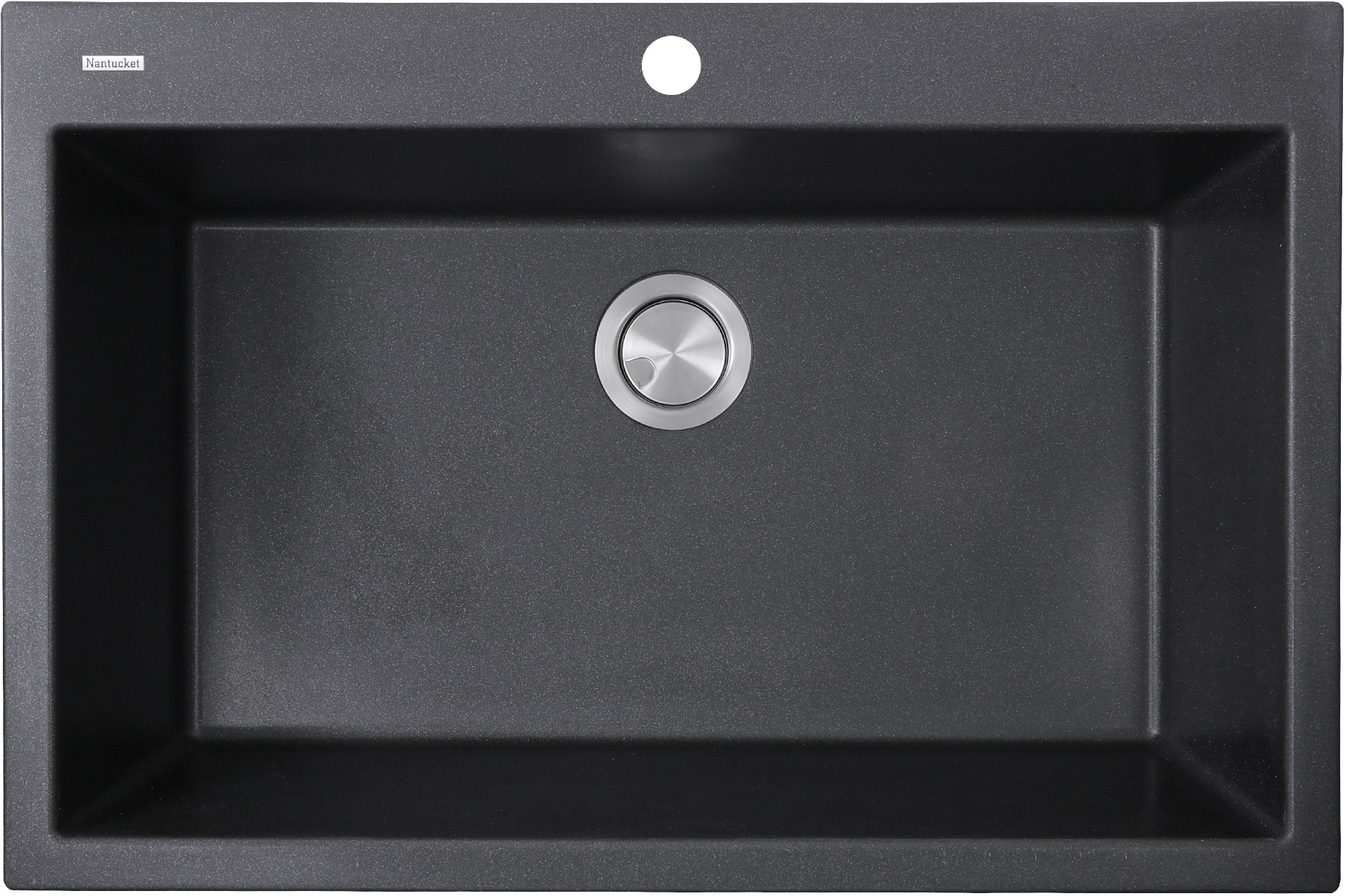 Nantucket Sinks Plymouth Collection Undermount Granite Composite Rectangle Sink PR3322DMBL