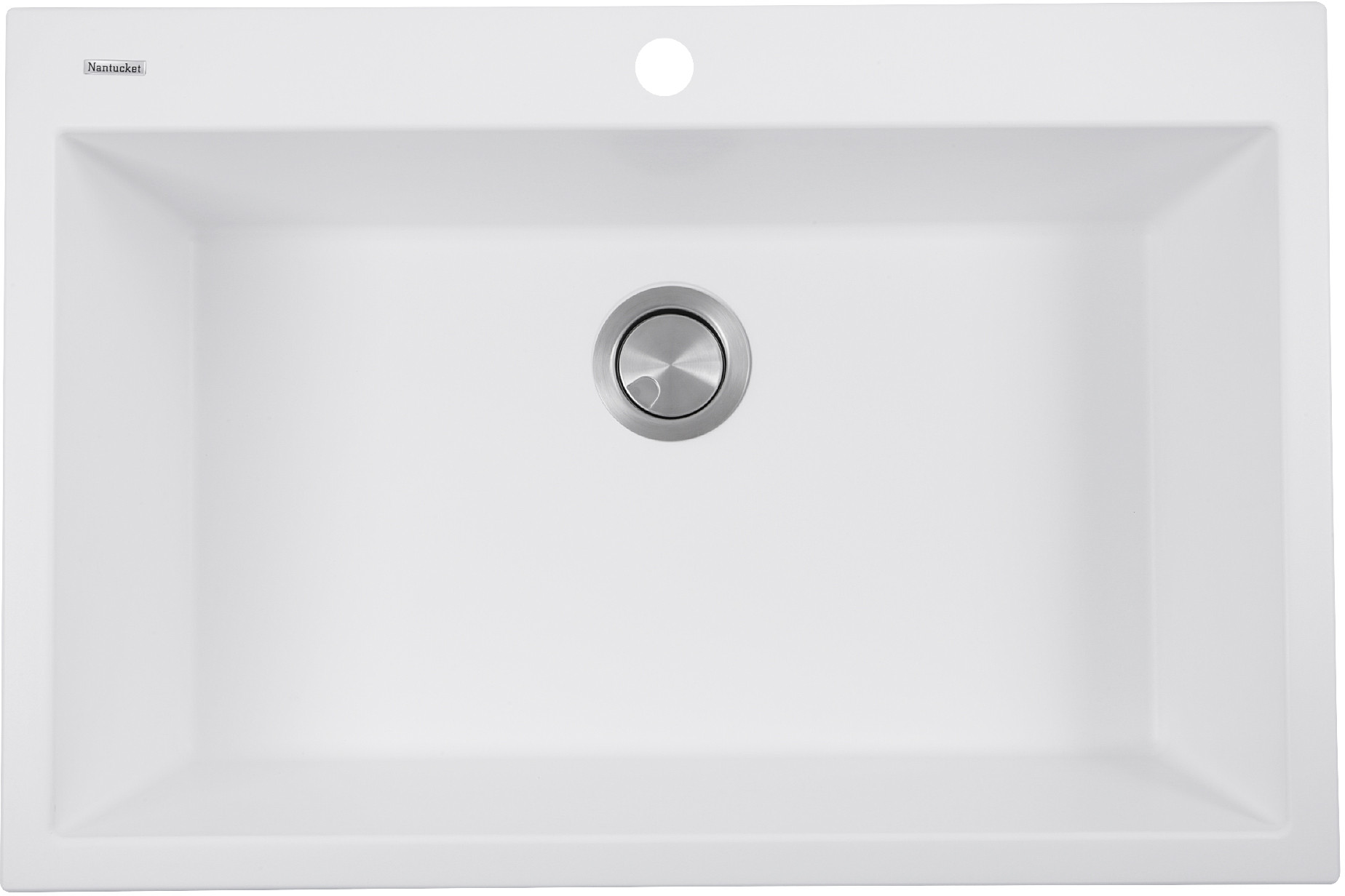 Nantucket Sinks Plymouth Collection Undermount Granite Composite Rectangle Sink PR3322DMW