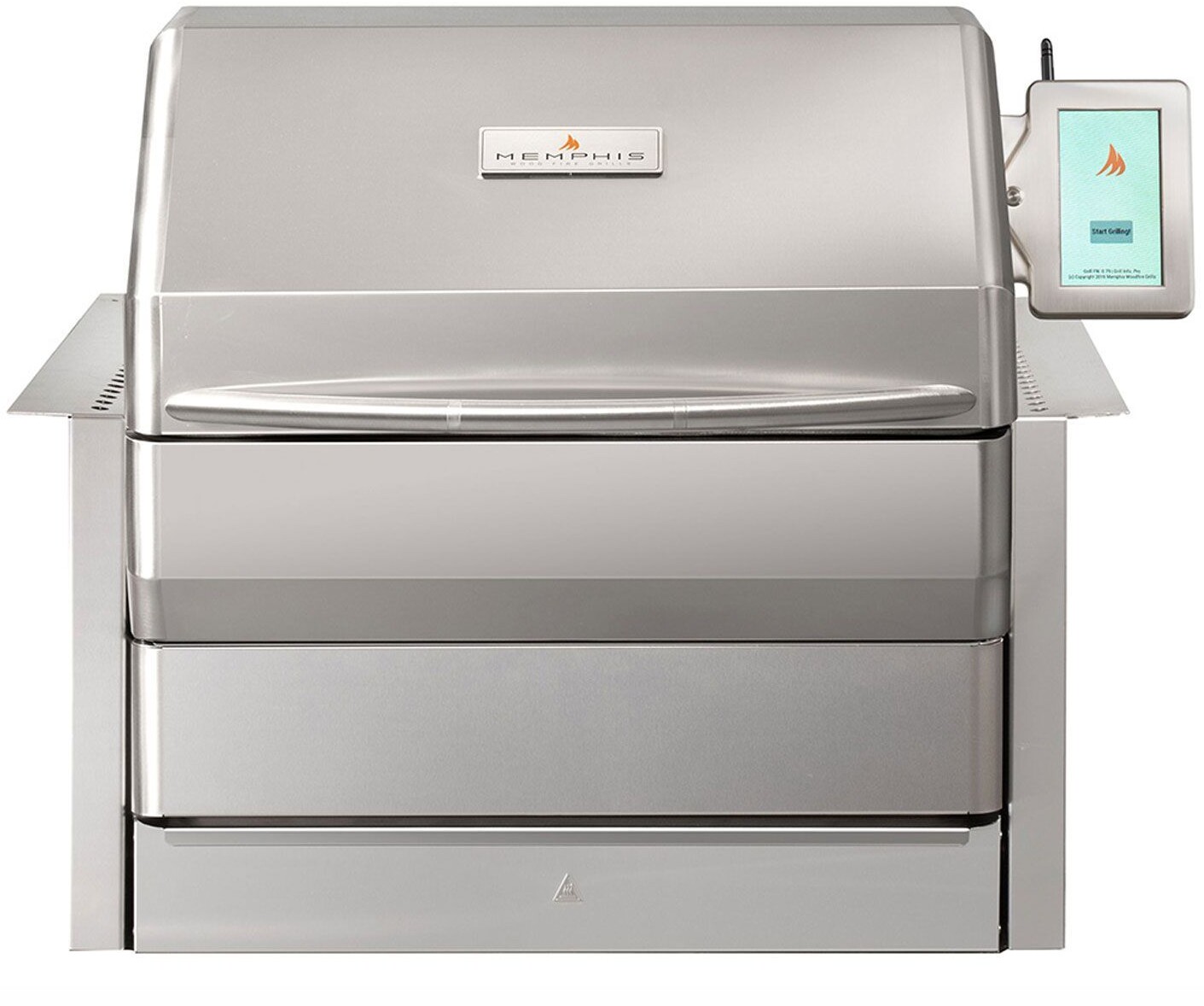 Memphis Grills VGB0001S 28 inch Pro ITC3 Smart Built-in Pellet Grill with 848 sq. in. Cooking Area, IntelliBurn Technology and 7 inch Touch Screen Display in Stainless Steel